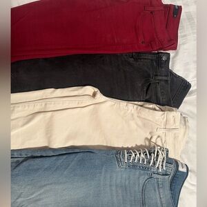 Bundle 4 Skinny Jeans in Red, grey, Cream, and denim Hudson , J Brand , MOTHER